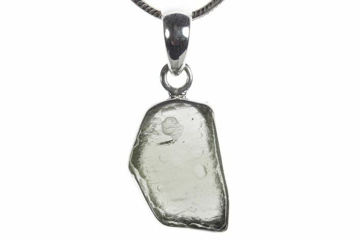 Green Moldavite Tektite Pendant ( g) - Czech Republic #353964